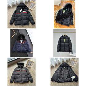 Gucci Logo Web Hooded Down Jacket-4317  